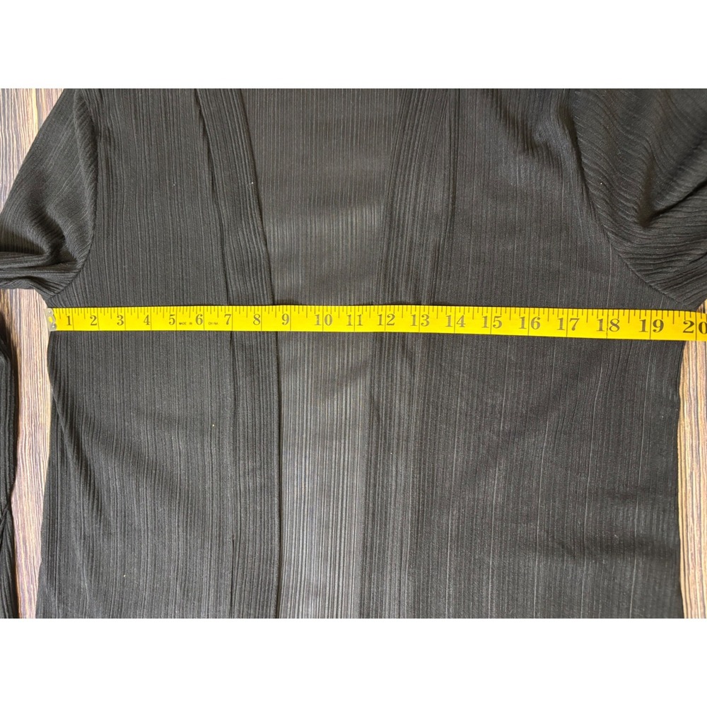Maurices Cardigan Duster Womens M Black Ribbed Longline Open Front Midi Knit - Picture 5 of 16